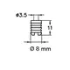 276-4389-200-N1 Футорка пластмассовая 11х8/3,5 мм - 1