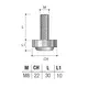 PI06PNE Опора регулируемая M8x30, D22 - 1