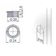 980-4845-211 Розетка Мини цилиндра замка Push Lock Mini, хром (B2020960) - 1