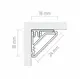 PROFIL-CORNERLINE-OP-1W Профиль для LED ленты PROFIL CORNER LINE 1 м, алюм, молочный рассеиватель - 2