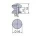 981-4867-250 Ручка-кнопка Мини 13 для замка Push Lock Mini, никель матовый (B2020128) - 1