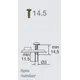 700-0KE2-650-00 Монтажная планка петли T-type F2 мм крест. с шурупами 4,5x15 мм - 5