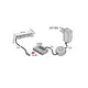 ZPRFT-2-30K-01W Комплект светильник LED KLIPS пластиковый 3000К (2 шт.), ножной выключатель, блок питания - 10
