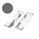 656-8337-385-00 Соединитель фронтальный для ящиков Tekform slimline+ DW145, антрацит