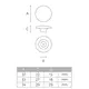Button HL-036M-br-d53 Ручка мебельная 53x27x18 мм, Дуб, Престиж Коричневый - 1