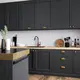 Button HL-036M-br-d53 Ручка мебельная 53x27x18 мм, Дуб, Престиж Коричневый - 2