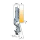 701-0BT0-054-00 Петля с доводчиком T-type Glissando 110/45/5 мм - 10