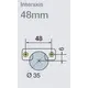 701-0BS2-668-00 Петля T-type Noir Glissando с доводчиком и винтами 110/48/5 мм - 2
