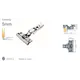 701-0BS2-650-00 Петля T-type Glissando с доводчиком и винтами 110/48/5 мм - 6