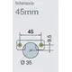 701-0DT2-650-00 Петля T-type Glissando с доводчиком и винтами 110/45/17 мм - 12