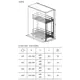 004G.400 Корзина выдвижная, для бутылок, шкаф 400мм - 1