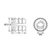 153-12M6-1110-WH Футорка серии 153, M6, 12х10мм, пластик - 2