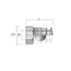 Муфта М6 8х12 мм с шариком латунь BU12OL - 9