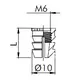 Футорка Metalimpex M6х10 мм, пластик. Арт: 279.10M6.05 - 20