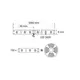 Лента светодиодная с трансформатором 8х50 мм, 2650 мм, IP20, хол.белый - 25