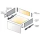 Выдвижной ящик с тонкой стенкой Titus Tekform slimline DW145 450 мм, цвет белый. Арт: 655-8G45-150-00 - 55
