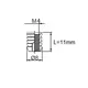 Футорка M4х11 D=8 мм (пластик) арт.278.11M4.05 - 3