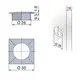 Розетка Квадратная 19 мм цилиндра замка Push Lock/ Push Esp Lock, никель арт.980-4849-251 - 45