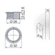 Розетка 19 мм цилиндра замка Push Lock/ Push Esp Lock, хром матовый арт.980-4843-210 - 45