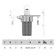 Опора регулируемая Trio 60мм d14мм арт.PI87ZZ - 8