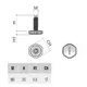 Опора регулируемая M6x20, D17 арт.PI18PNE - 4