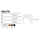 Ручка-профиль для верхних корпусов 18*20 мм (коричневый) арт.682570.G - 4