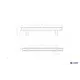 Ручка скоба квадратная для мебели Кламет РСК-128, 128 мм, никель матовый - 35