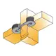 Дюбель мебельный двойной Titus System 6 Quickfit-Expando для плиты 16 мм. Арт: 006414-885-001 - 2