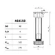 Ножка-опора регулируемая 146 мм Kum-Plast арт.464150 - 1