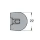 Эксцентрик мебельный полкодержатель Titus System 6 Quickfit-Expando Wedgefix для плиты 16 мм серебро. Арт: 006473-861-001 - 1