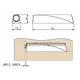 Корпус с планкой для толкателя Cubo, для шурупов по дереву, серый арт.962.CS00.06.00 - 1