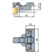 Петля B-type i3 с доводчиком Glissando угловая 30 110/48/9 мм арт.242-0H34-650-00 - 3