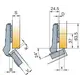 Петля мебельная Titus S-Type угловая 24 градуса 110/48/9 мм. Арт: 248-0V45-050-ST - 2