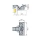 Петля T-type Glissando с доводчиком 120/45/0 мм с системой ускоренной сборки Easy-fix арт.701-0UT4-054-00 - 1