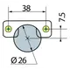 Петля мебельная Titus Miniprimat 90 градусов 95/38/9 мм. арт.243-0B36-050-00 - 1