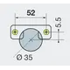 Петля с доводчиком T-type Glissando 110/52/17 мм арт.701-0DP0-054-00 - 3