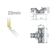 Петля T-type-i Noir Glissando с доводчиком 110/48/23 мм, 45 гр арт.701-0W60-668-00 - 4