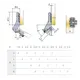 Петля T-type-i Noir Glissando с доводчиком 110/48/23 мм, 45 гр арт.701-0W60-668-00 - 5