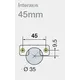 Петля T-type 110/45/9 мм Touch Opening арт.704-0595-054-00 - 3