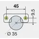 Петля T-type 110/45/0 мм Touch Opening арт.704-0593-054-00 - 3