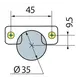 Петля T-type 110/45/0 мм арт.702-0AK0-054-00 - 8
