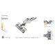 Петля T-Type Glissando 110/45/9 мм 30 гр арт.701-0E52-650-00 - 3