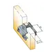 Монтажная планка петли Titus B-Type F3 мм с дюбелем 10.5 мм. Арт: 244-0V50-050-00 - 1