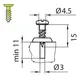 Монтажная планка петли Titus B-Type F3 мм с шурупами. Арт: 244-0L98-050-00 - 6