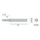 Толкатель Push Latch MC с магнитом, короткий, белый арт.915-7185-350-00 - 1