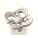 Ручка-кнопка FB-058 000 серебро прованс 9003 белый матовый (ТЗ)