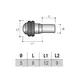 MV06FNL Полкодержатель для стеклянных полок с резиновыми кольцами d5 мм - 1