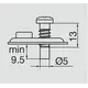 244-0085-650-00 Монтажная планка петли S-type F18 мм с винтами 6,3х13 мм - 1