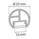 PROF-REL-TR-2W Профиль штанга для шкафа PROFIL RELING LED 2 м алюм, прозрачный рассеиватель - 4