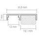 PROFIL-FLOORLINE-OP-2M-W Профиль для LED ленты PROFIL FLOOR LINE 2 м, алюм, молочный рассеиватель - 2